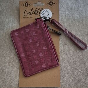 NEW Catchfly Mini Wallet in Burgundy Arrow Print